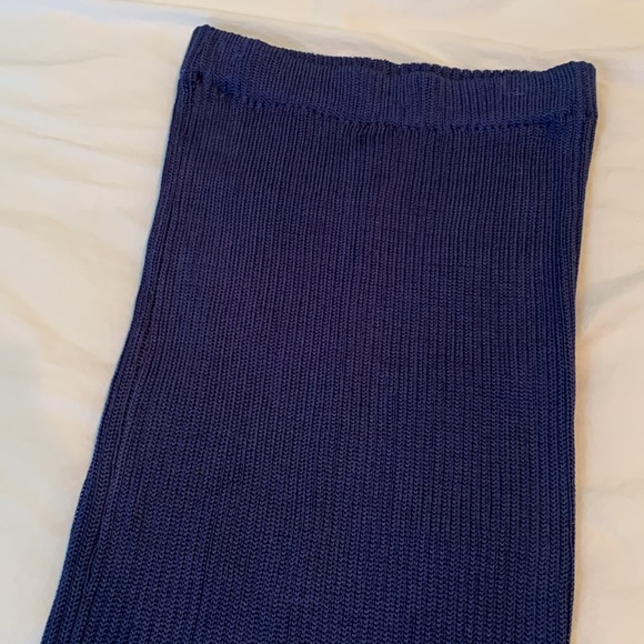 Calle Del Mar navy knit ribbed midi skirt size Small - Picture 3 of 5
